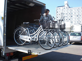 きれいに整備された「復興支援自転車」