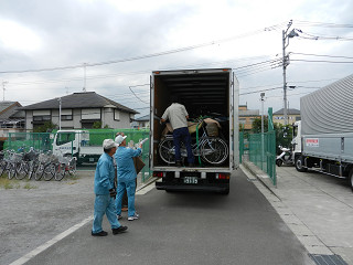 輸送した「復興応援自転車」は、千台を超える